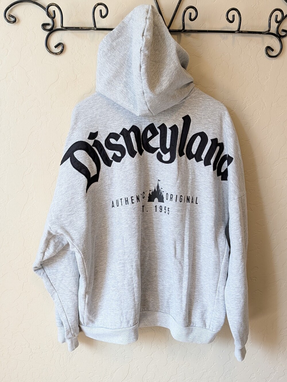 Disney Gray Disneyland Authentic Original Logo Full Zip Hoodie